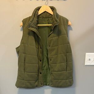 Olive Green Puffer Vest